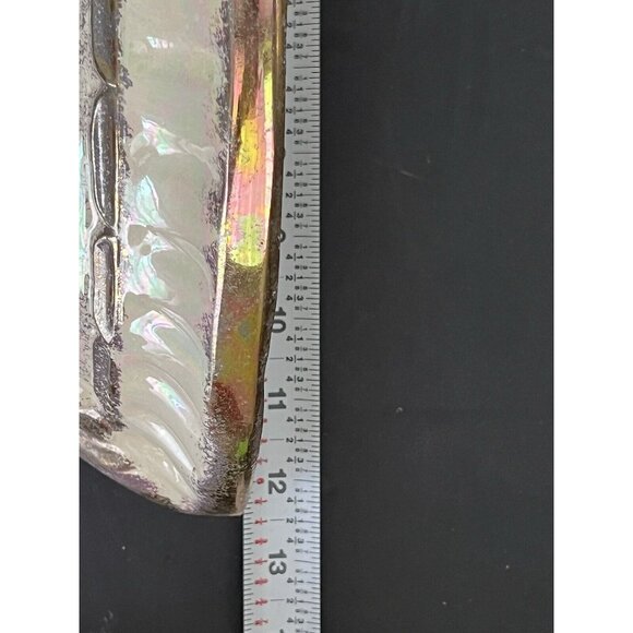 1956 Iridescent Ceramic Sconce W/ Gold Trim 18" LONG TOTAL - Picture 4 of 15